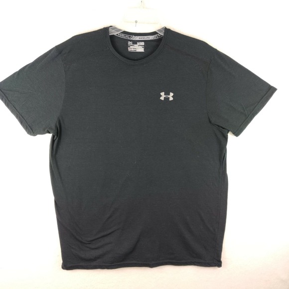 Under Armour Other - Under Armour Black H Run Athletic‎ Fit Baseball Tee Shirt Size XL